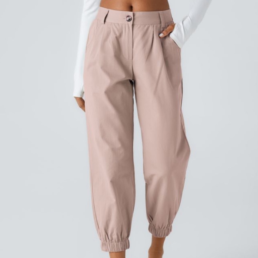 NWT HALARA Mid Rise Button Zipper Side Pocket Casual Cotton Joggers Size: XS